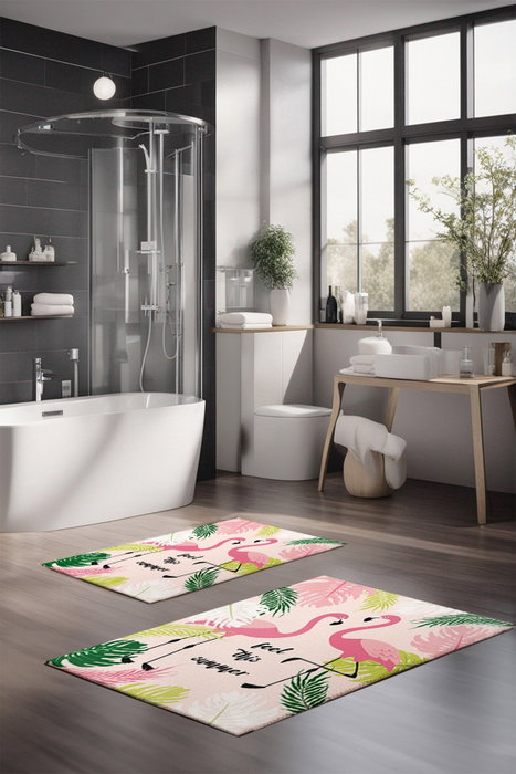 Mijölnir Juego de alfombrillas de baño CT-5318, 2 piezas, Multicolor